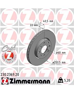 ZIMMERMANN 230236920 DISCO FRENO