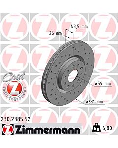 ZIMMERMANN 230238552 DISCO FRENO