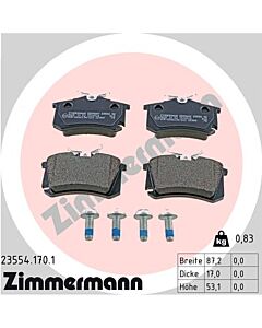 ZIMMERMANN 235541701 KIT PASTIGLIE FRENO, FRENO A DISCO