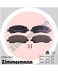ZIMMERMANN 235841601 KIT PASTIGLIE FRENO, FRENO A DISCO