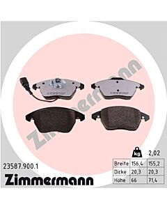 ZIMMERMANN 235879001 KIT PASTIGLIE FRENO, FRENO A DISCO