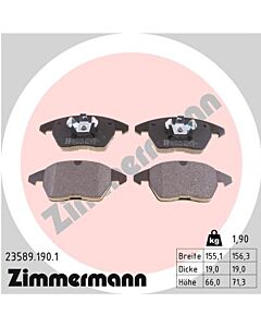 ZIMMERMANN 235891901 KIT PASTIGLIE FRENO, FRENO A DISCO