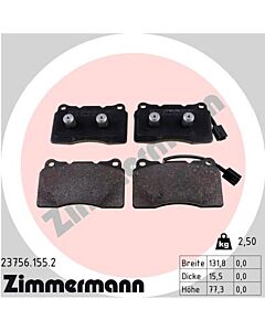 ZIMMERMANN 237561552 KIT PASTIGLIE FRENO, FRENO A DISCO