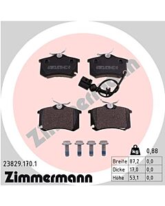 ZIMMERMANN 238291701 KIT PASTIGLIE FRENO, FRENO A DISCO