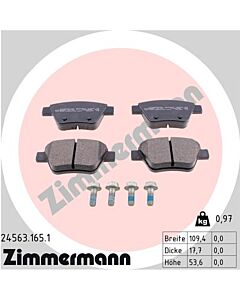 ZIMMERMANN 245631651 KIT PASTIGLIE FRENO, FRENO A DISCO