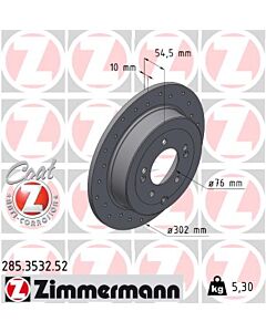 ZIMMERMANN 285353252 DISCO FRENO