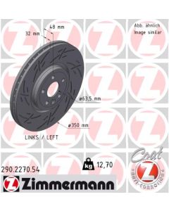 ZIMMERMANN 290227054 DISCO FRENO