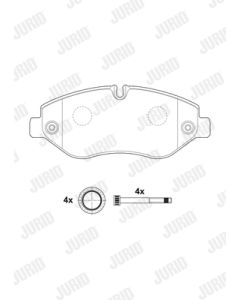 JURID 2922909560 KIT PASTIGLIE FRENO, FRENO A DISCO