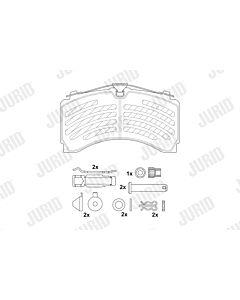 JURID 2924405390 KIT PASTIGLIE FRENO, FRENO A DISCO