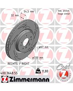 ZIMMERMANN 400364855 DISCO FRENO