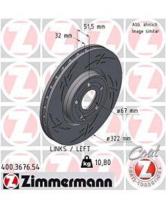 ZIMMERMANN 400367654 DISCO FRENO