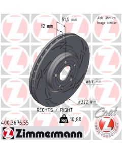 ZIMMERMANN 400367655 DISCO FRENO