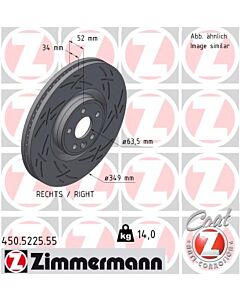 ZIMMERMANN 450522555 DISCO FRENO