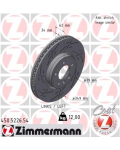 ZIMMERMANN 450522654 DISCO FRENO