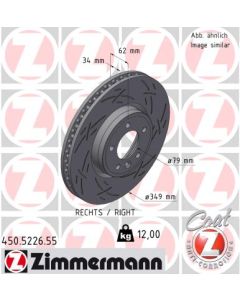 ZIMMERMANN 450522655 DISCO FRENO