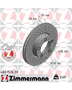 ZIMMERMANN 460152620 DISCO FRENO