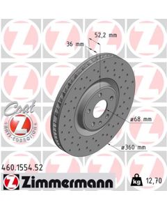 ZIMMERMANN 460155452 DISCO FRENO