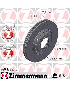 ZIMMERMANN 460158570 DISCO FRENO