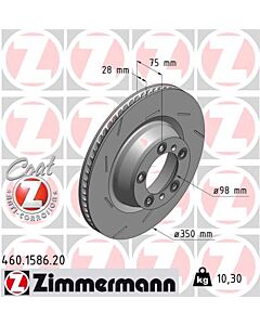 ZIMMERMANN 460158620 DISCO FRENO