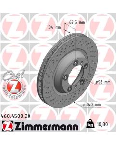 ZIMMERMANN 460450120 DISCO FRENO