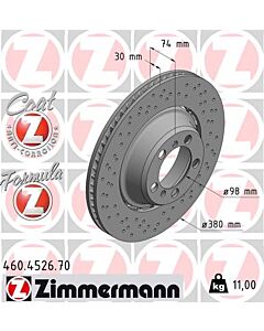 ZIMMERMANN 460452670 DISCO FRENO