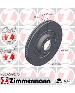 ZIMMERMANN 460454075 DISCO FRENO
