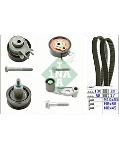 INA 530008910 KIT CINGHIE DENTATE