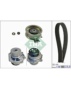 INA 530017131 POMPA ACQUA + KIT CINGHIE DENTATE