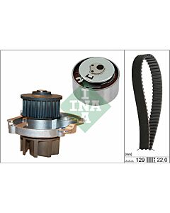 INA 530046230 POMPA ACQUA + KIT CINGHIE DENTATE