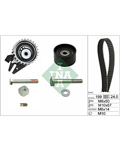INA 530056210 KIT CINGHIE DENTATE