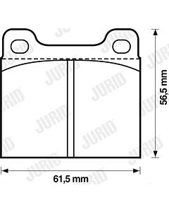 JURID 571279J KIT PASTIGLIE FRENO, FRENO A DISCO