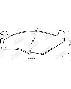 JURID 571317J KIT PASTIGLIE FRENO, FRENO A DISCO