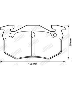 JURID 571334J KIT PASTIGLIE FRENO, FRENO A DISCO