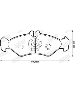 JURID 571846J KIT PASTIGLIE FRENO, FRENO A DISCO