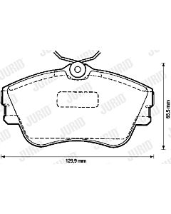 JURID 571847J KIT PASTIGLIE FRENO, FRENO A DISCO