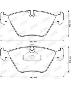 JURID 571880J KIT PASTIGLIE FRENO, FRENO A DISCO