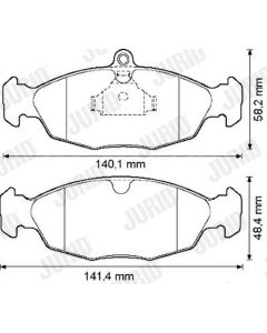 JURID 571924J KIT PASTIGLIE FRENO, FRENO A DISCO