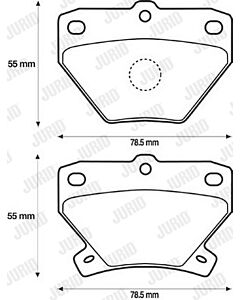 JURID 572450J KIT PASTIGLIE FRENO, FRENO A DISCO
