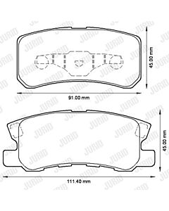 JURID 572498J KIT PASTIGLIE FRENO, FRENO A DISCO