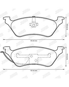 JURID 572505J KIT PASTIGLIE FRENO, FRENO A DISCO