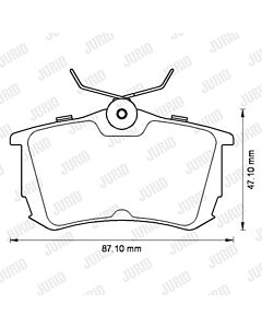 JURID 572520J KIT PASTIGLIE FRENO, FRENO A DISCO