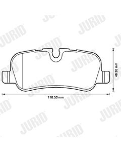 JURID 572522J KIT PASTIGLIE FRENO, FRENO A DISCO
