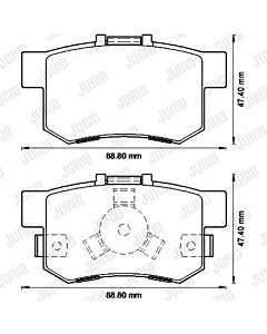 JURID 572544J KIT PASTIGLIE FRENO, FRENO A DISCO
