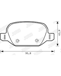 JURID 573014J KIT PASTIGLIE FRENO, FRENO A DISCO