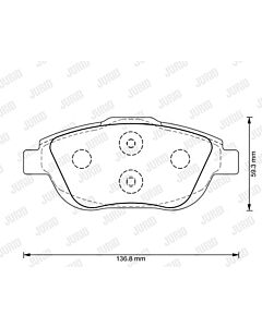 JURID 573264J KIT PASTIGLIE FRENO, FRENO A DISCO