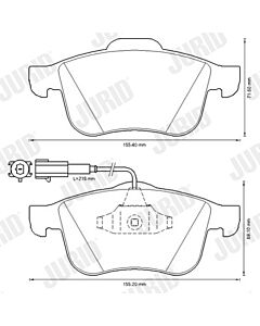 JURID 573350J KIT PASTIGLIE FRENO, FRENO A DISCO