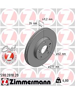 ZIMMERMANN 590281820 DISCO FRENO
