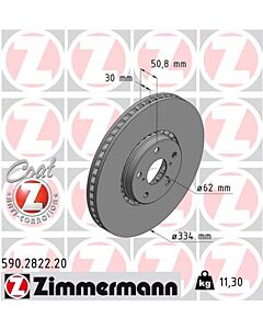 ZIMMERMANN 590282220 DISCO FRENO