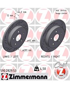 ZIMMERMANN 590282953 DISCO FRENO