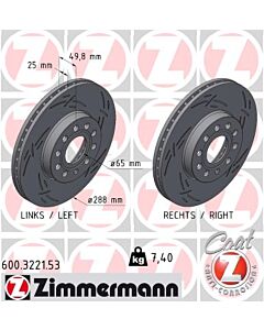ZIMMERMANN 600322153 DISCO FRENO